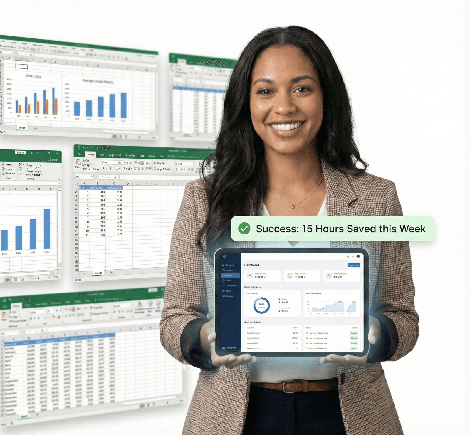 Nonprofit operations leader reviewing program data on a laptop