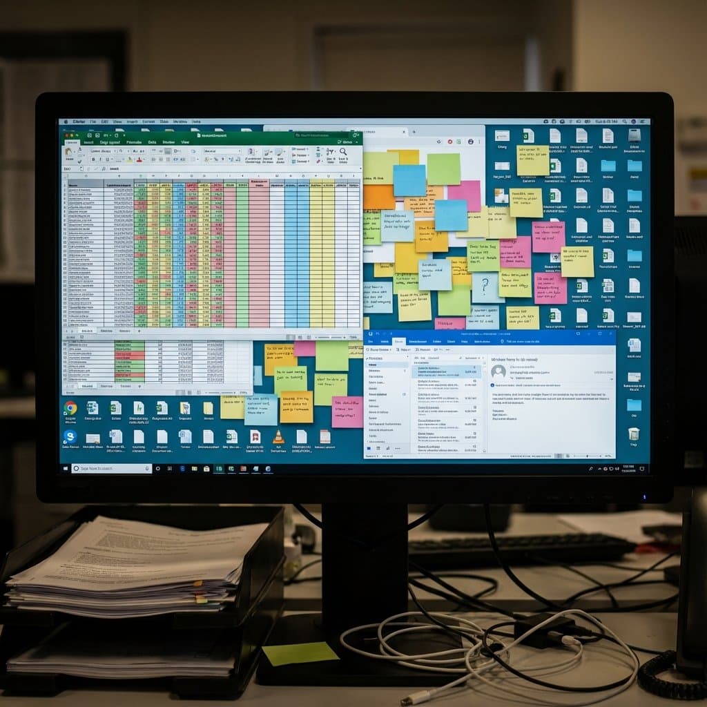 Messy Desktop - Before